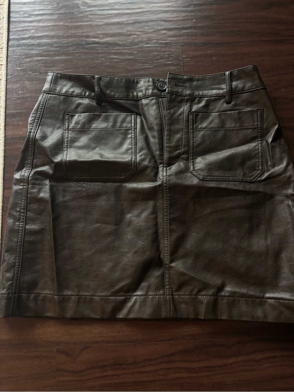 Loft leather skirt